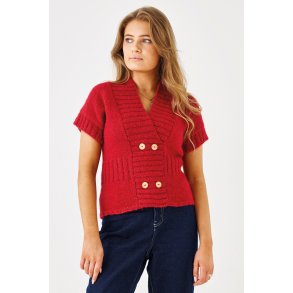 Alice by Permin - 8962115 Kort vest med sjalskrave 