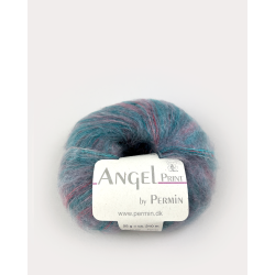 Angel Print by Permin - 884753 petrol/rosa 