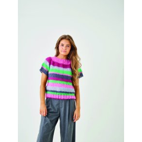 Bella by Permin - 893277 RAGLANBLUSE I STRIBER