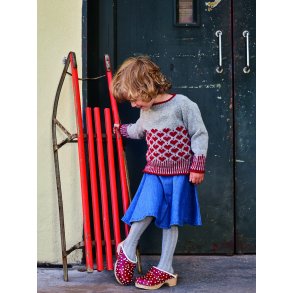 Emma by Permin - 893758 Raglanbluse M/hjerter 2-12 r.