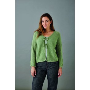 Hannah by Permin - 890125 Cardigan med langt rme og I-cord kanter