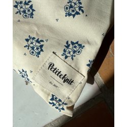 Knitter's String Bag - Midnight Blue Flower - PetiteKnit