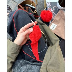 Knitter's String Bag - Praline Seersucker - PetiteKnit 2 sortering