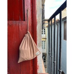 Knitter's String Bag - Praline Seersucker - PetiteKnit 2 sortering