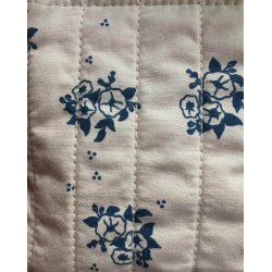 Knitter's Tool Purse - midnight  blue  flower - PetiteKnit