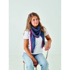 Leonora by Permin - 890417 Retstrikket sjal men vrangkant