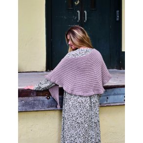 Luna by Permin - 899048 Sjal med rillem�nster og fl�sekant