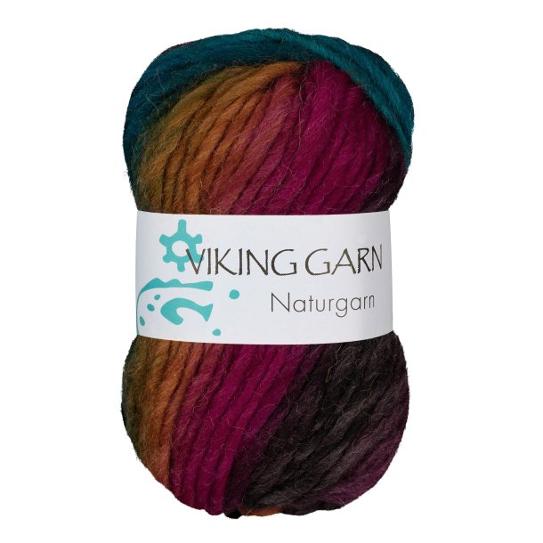 Viking Naturgarn - 656 multi lilla / jade 