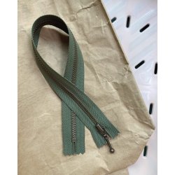 Lynl�s til Zipper Sweater / Zipper Slipover - J�gergr�n 35 cm