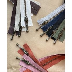 Lynl�s til Zipper Sweater / Zipper Slipover - Mandel 35 cm