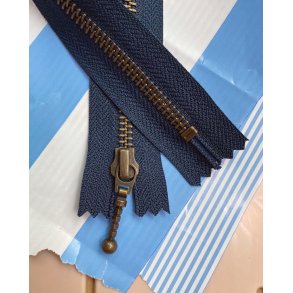 Lynl�s til Zipper Sweater / Zipper Slipover - Navy 35 cm