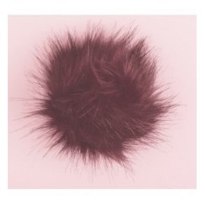 Pompon Kvast Akryl Aubergine 9-11 cm