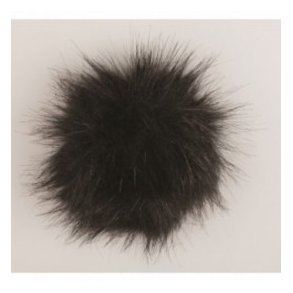 Pompon Kvast Akryl Sort 9-11 cm