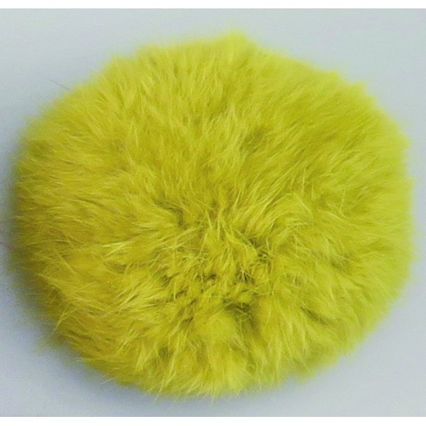 Pompon Kvast Kaninhr - lime 100 mm.